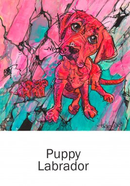 aRtyDoG Puppy Labrador.
Acrylique sur toile 50x50cm