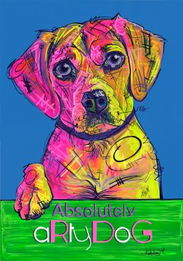 aRtyDoG Rose, Beagle, fille, UK
Acrylique sur papier coloré épais beaux-arts, 300gr/m², 59,4x84cm