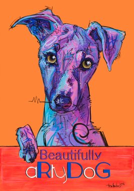 aRtyDoG Omaley, portrait de Whippet, garçon, Belgique

Acrylique sur papier coloré épais beaux-arts, 300gr/m², 59,4x84cm