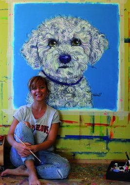 Bichon, 80x80cm
